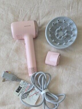 Waytalk Pink Compact Hair Dryer with Diffuser Attachment